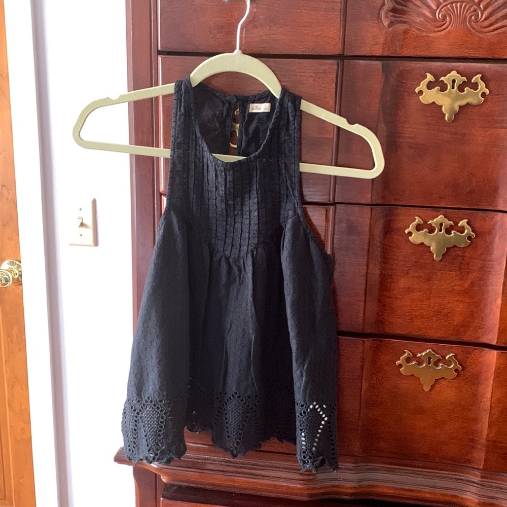 Hollister Black lace Top
